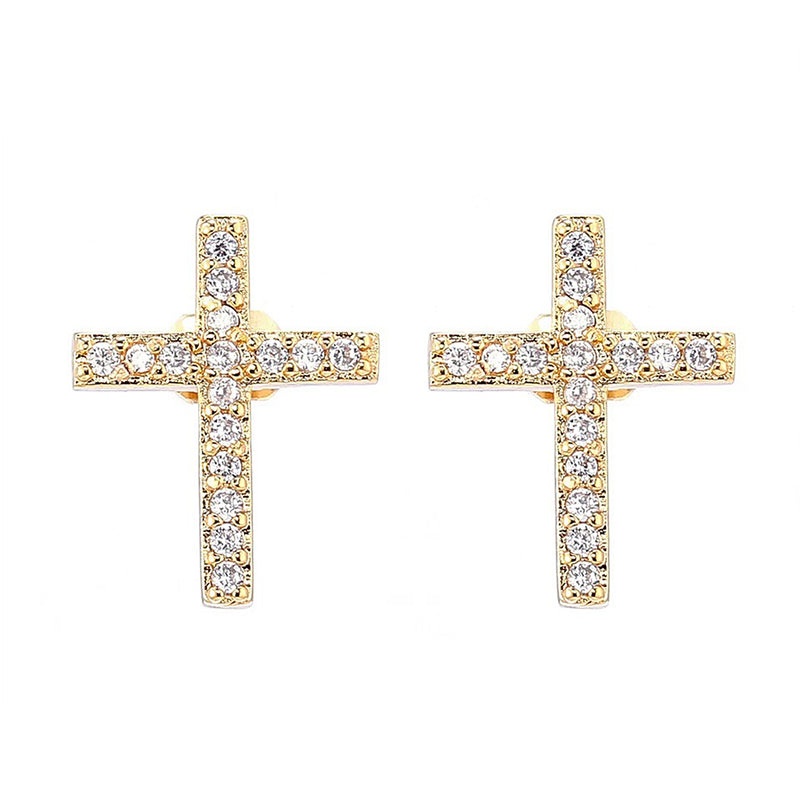 Mini Cross Earrings