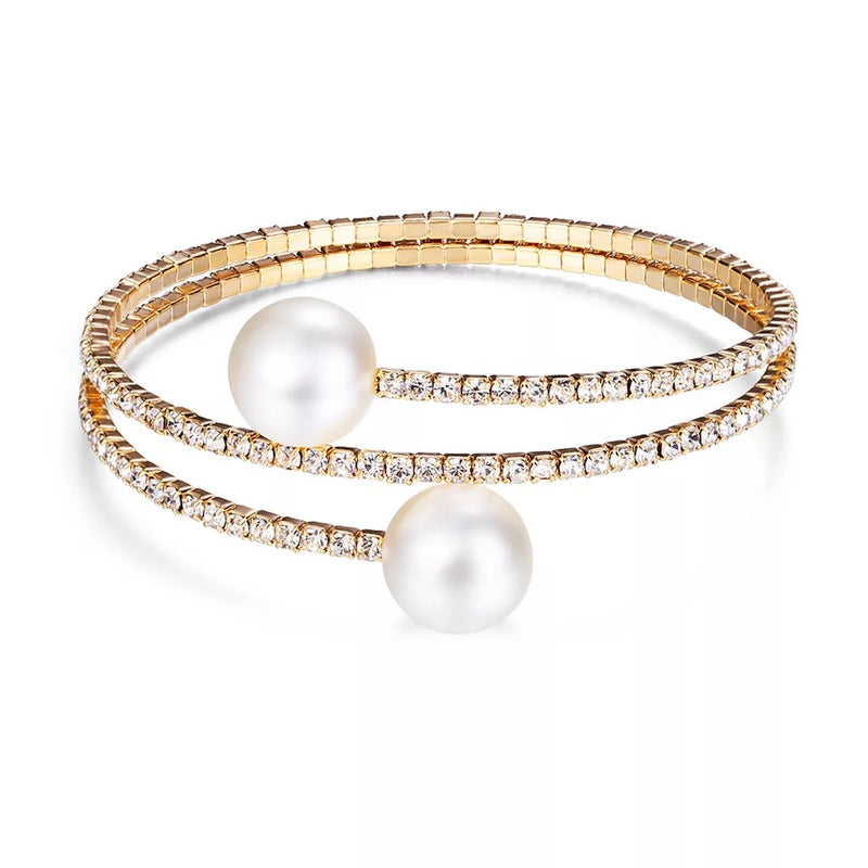 Double Pearl Wrap Bracelet